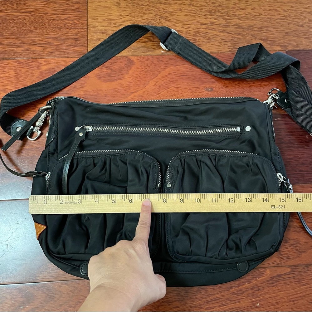 MZ Wallace Hayley Crossbody Shoulder Bag Travel Black Utilitarian Classic B29 - Picture 11 of 14